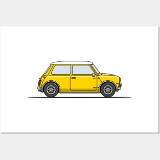 Classic Mini Cooper - Yellow Posters and Art